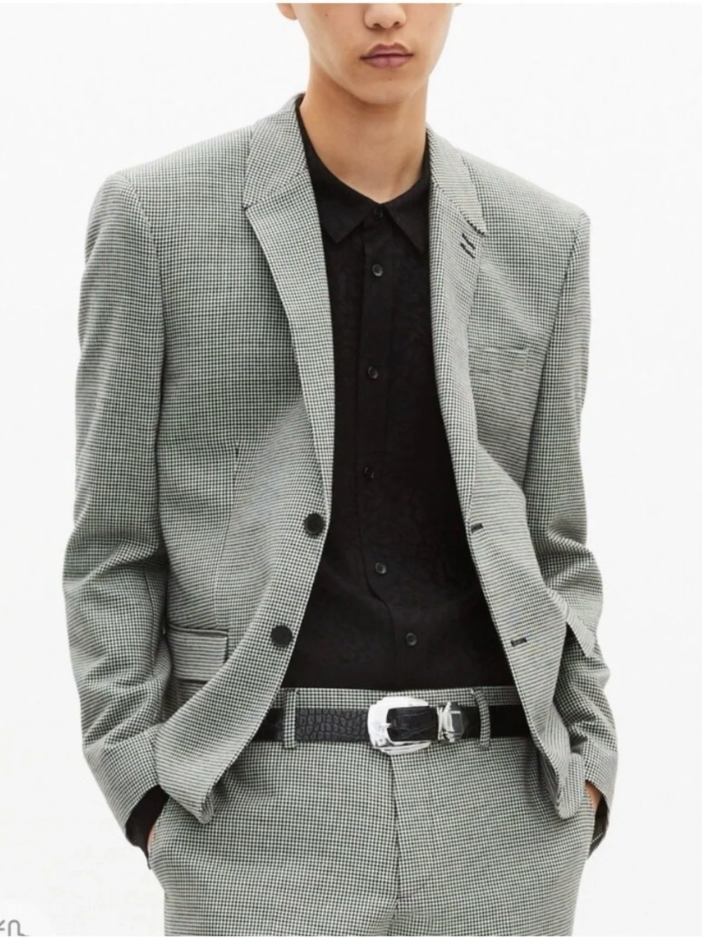The Kooples Grey Houndstooth Blazer and Trousers